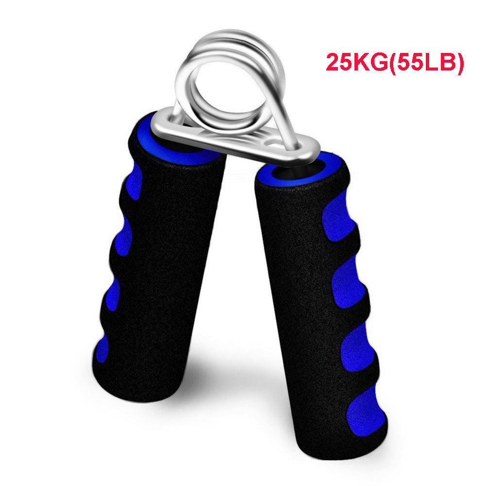 1-Pack Foam Hand Gripper with 55LB Strength, Ergonomic Non-Slip Grip & Springs - Red/Blue for Home Gym, CrossFit, Wrist & Arm Strength Training, Hand Grip Strengthener