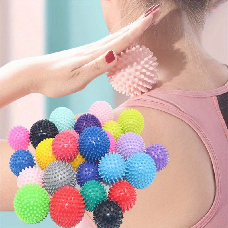 Colorful PVC Spiky Massage Balls for Deep Tissue Massage: Stress, and Muscle Soreness - Hard and Durable
