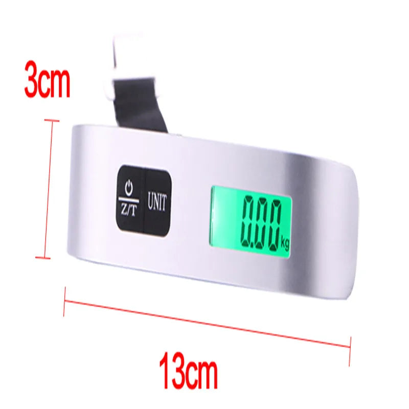50kg/110lb Digital Luggage Scale 40Kg*10g Hanging Scale With Backlight Electronic Portable Suitcase Travel Weighs Hanging Scales