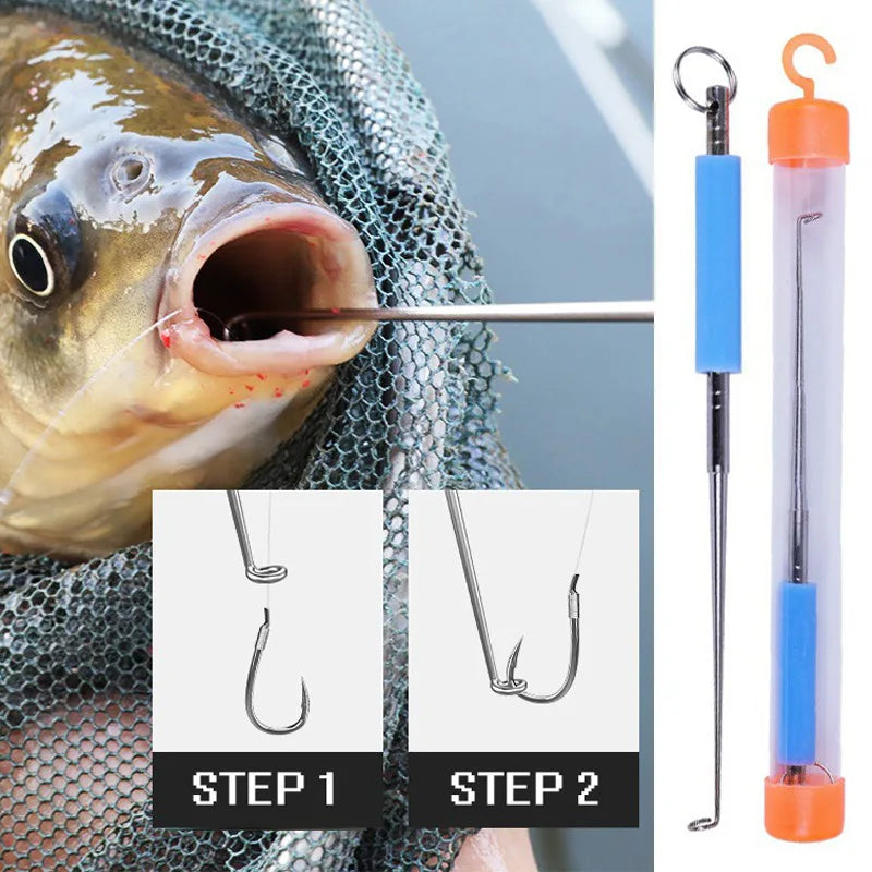 FLYSAND 1PC Stainless Steel Fish Hook Remover Easy and Safe Fishing Hook Extractor - Rapid Decoupling Device Fishing Tool