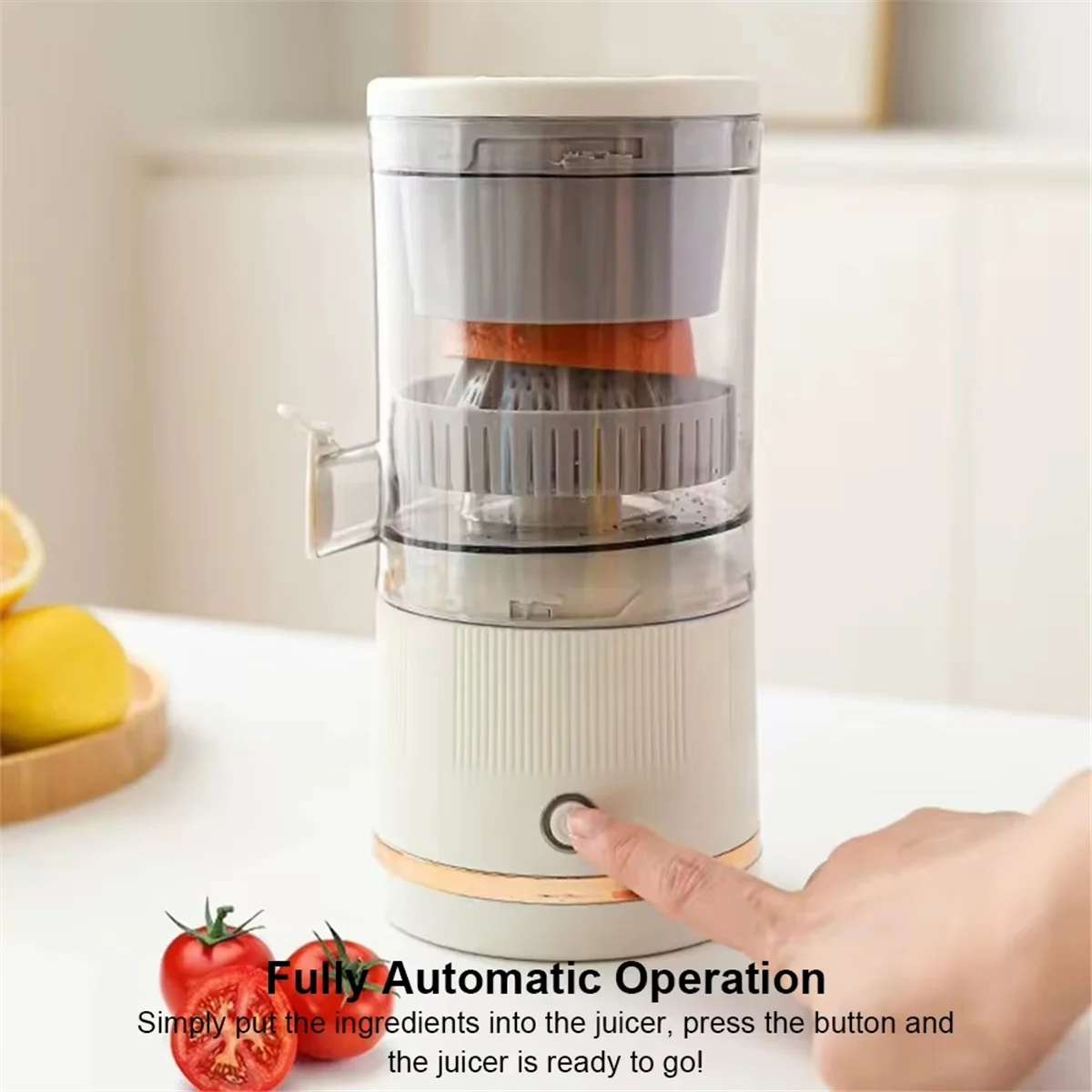 QA88X Electric Citrus Juicer Rechargeable Orange Juicer Squeezer Electric Juicer for Orange Lemon Lime Grapefruit