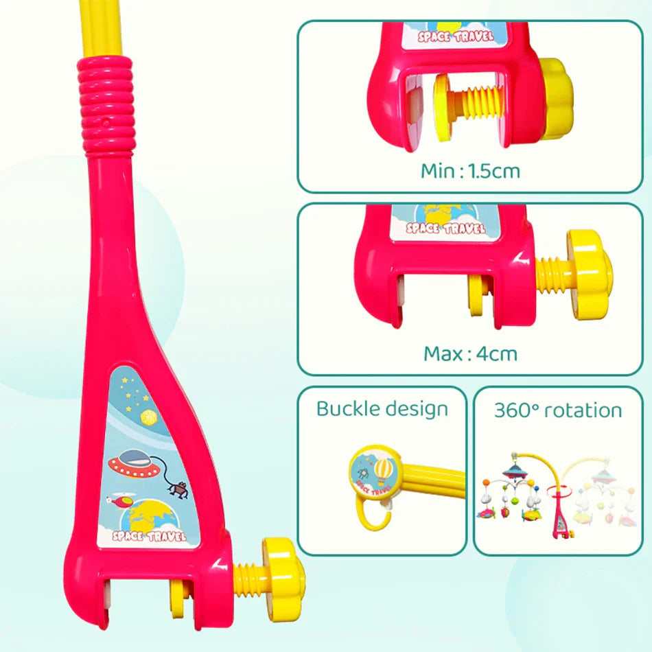 Musical Baby Crib Mobile with 108 Melody Lights Projection for Infants Remote Control Crib Toys for Newborn Mobile for Crib Toys