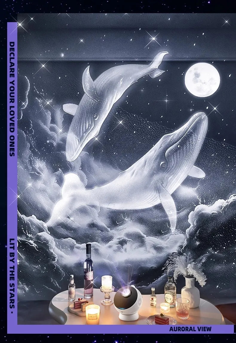 Meteor Star Projector, Galaxy Projector for Bedroom, LED Night Light Aurora Projector with BT Speaker, White Noise, Timer Gifts