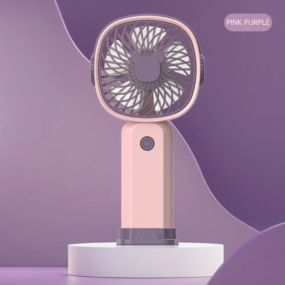 Portable Mini Fan USB Outdoor Handheld Fan with Desktop Phone Holder 3Wind Adjustments Long Working Life Multi-function Mini Fan