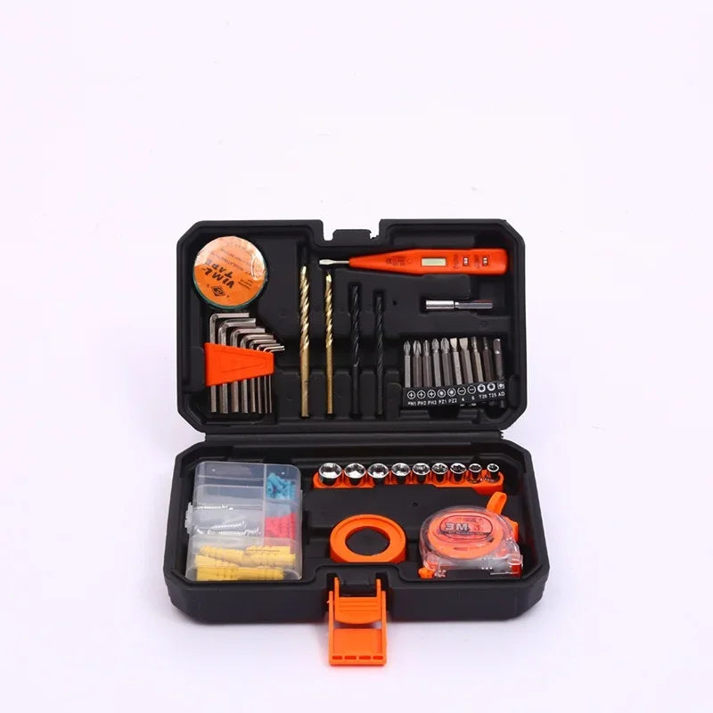 9-piece household and car hardware tool box set Small multi-function combination tool repair hand tool set