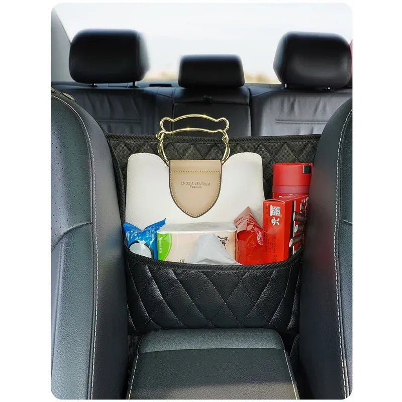 1pc Car Seat Back Organizer Large Capacity Armrest Storage Box