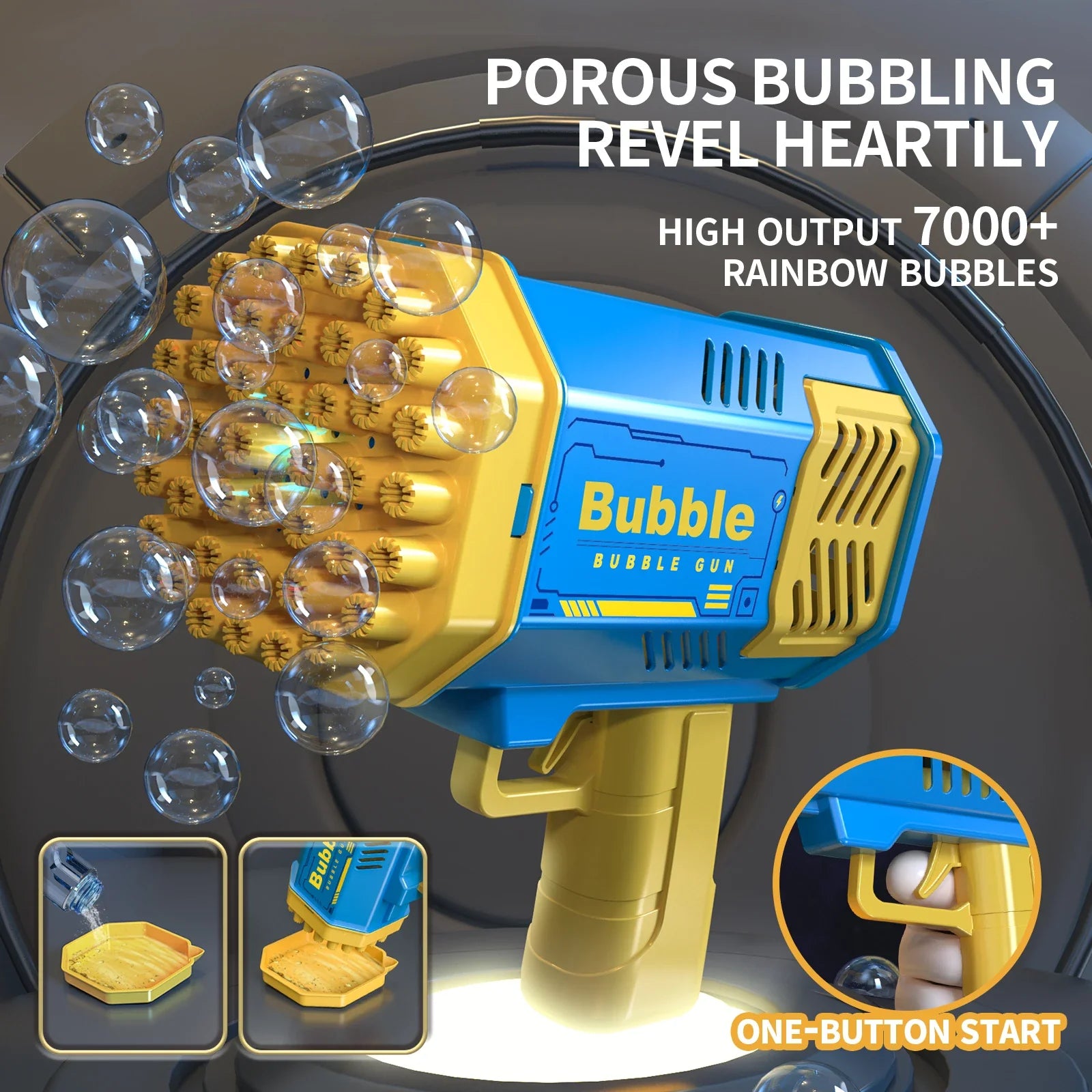40 Hole Bubble Machine Fully Automatic Bubble Blowing Light Outdoor Bubble Machine without Battery without Bubble Water
