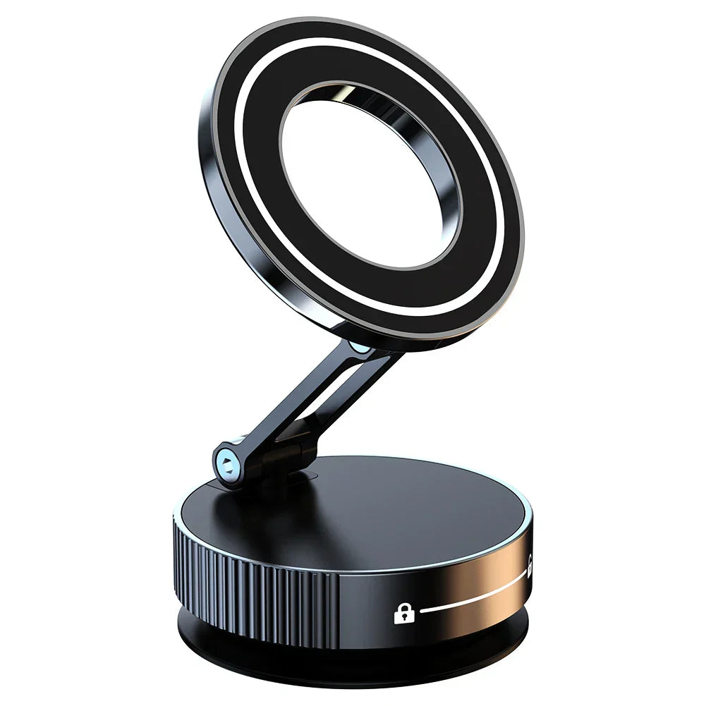 Car Magnetic Vacuum Phone Holder 360° Swivel Wireless Charging Bracket Dashboard Support GPS in Car For iPhone 15 14 13 Huawei