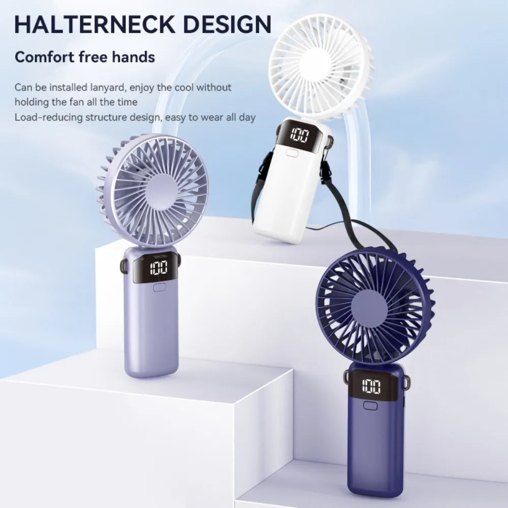Portable Mini Fan USB Outdoor Handheld Fan with Desktop Phone Holder 3Wind Adjustments Long Working Life Multi-function Mini Fan
