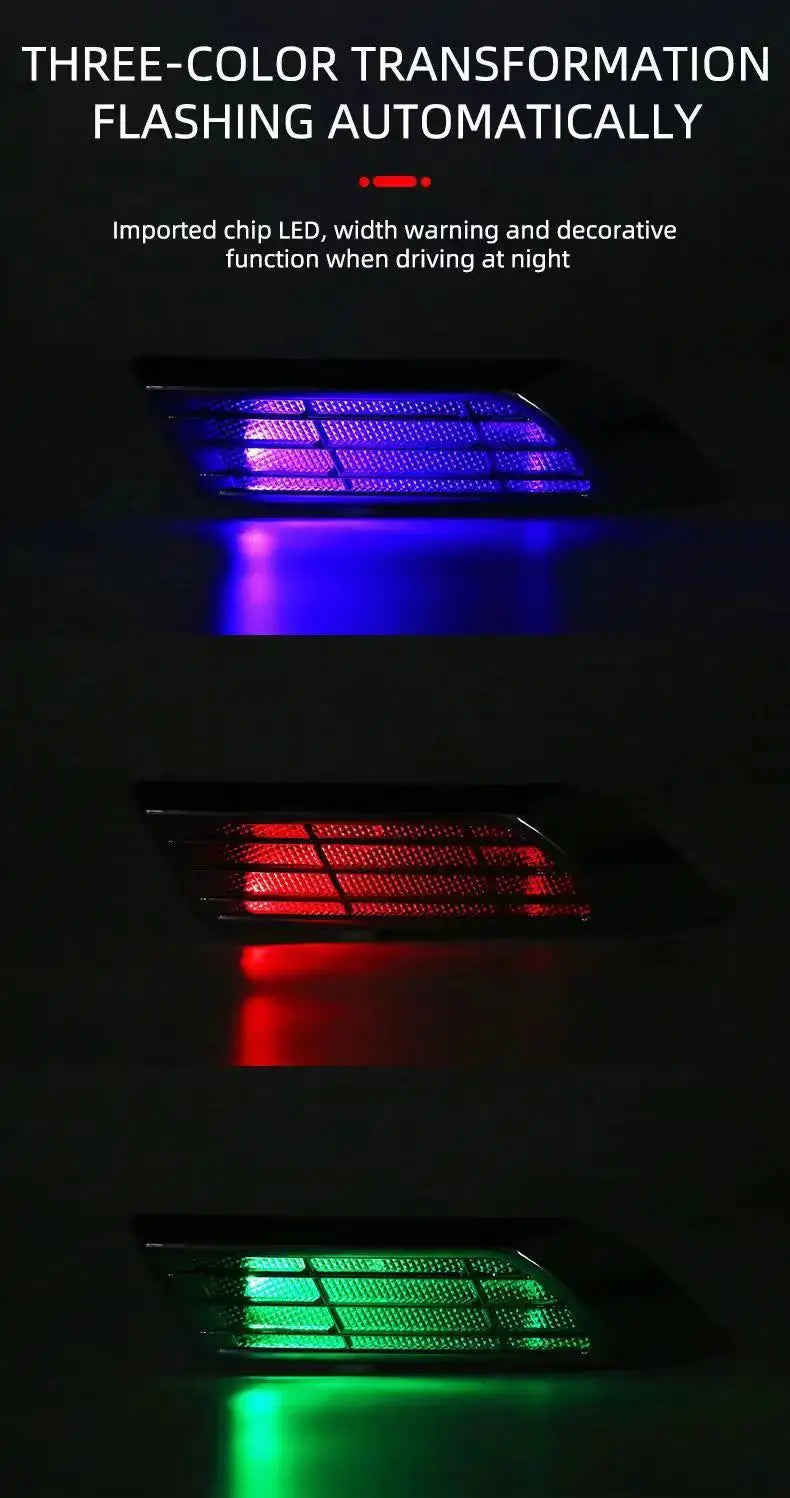 2pcs Car Solar Flashing LED Warning Lights Universal Adjustable Automotive Parking Rearing Warning Light Car Styling Accessories