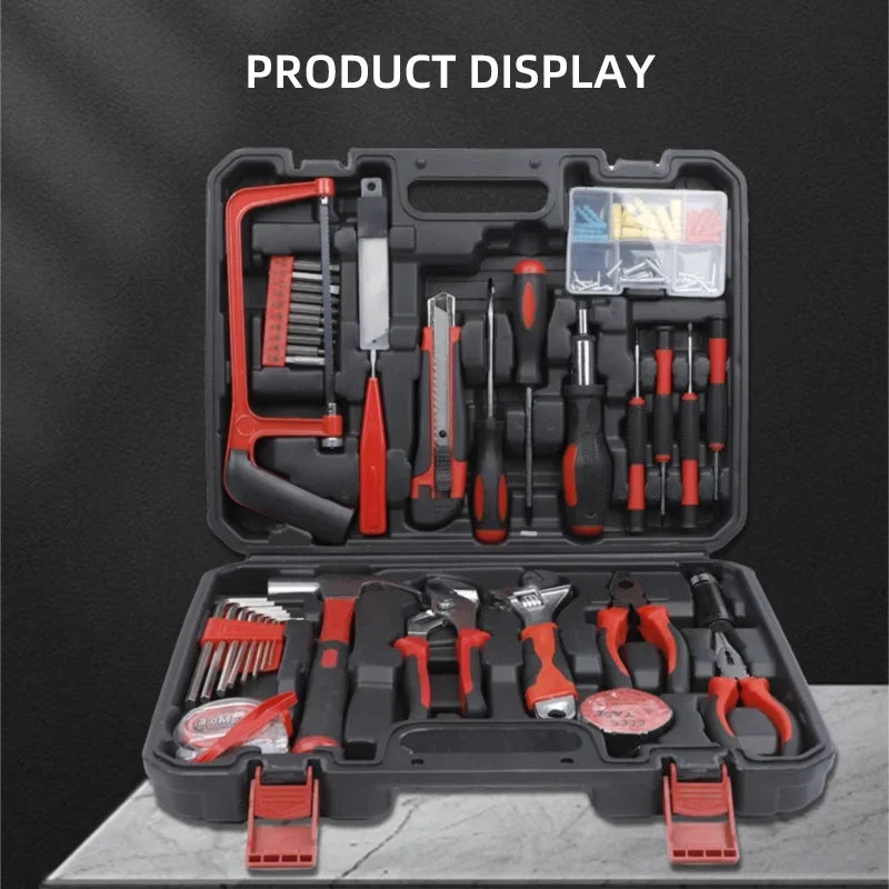 9-piece household and car hardware tool box set Small multi-function combination tool repair hand tool set
