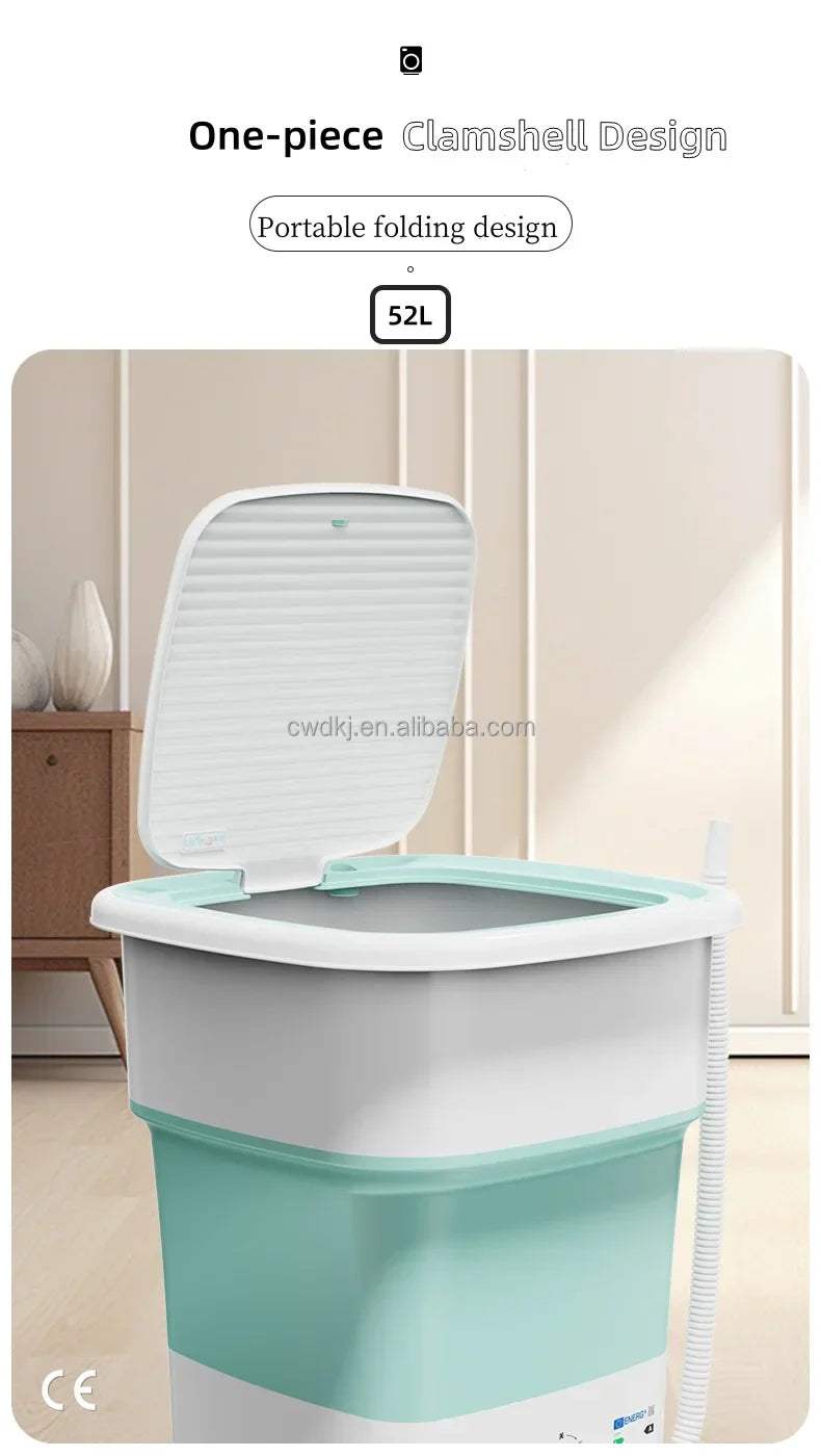 Portable 52L Laundry Washer  Folding Mini Washing Machine For Underwear Kids Baby Clothes