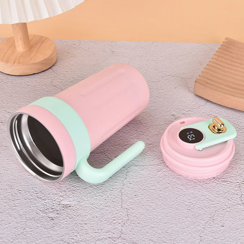 New Stainless Steel Intelligent Temperature Display Accompanying Water Cup Coffee Cup Portable Rope Direct Drinking Thermos Cup