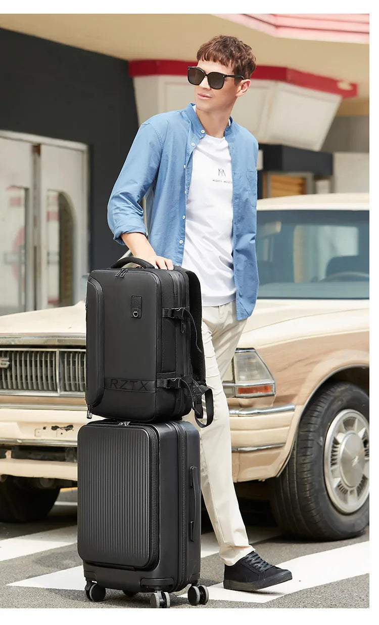 Travel Men Expanded Laptop Backpack vacuum compression hiking Backpack USB charging Business Large Capacity Backpack For Pumps