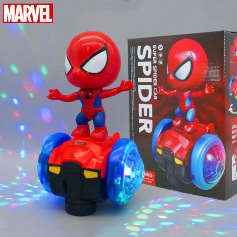 Marvel Spiderman Automatic Turn Vehicle Skateboard Acousto-optic Car  Electric Music Toys Stunt Scooters Gifts
