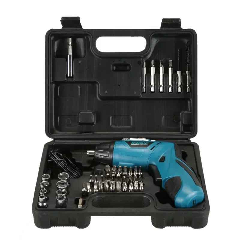 4.8V Rechargeable Drill Electric Screwdriver Hand Drill Set Household Electric Screwdriver Screwdriver with CRV Batch Hand