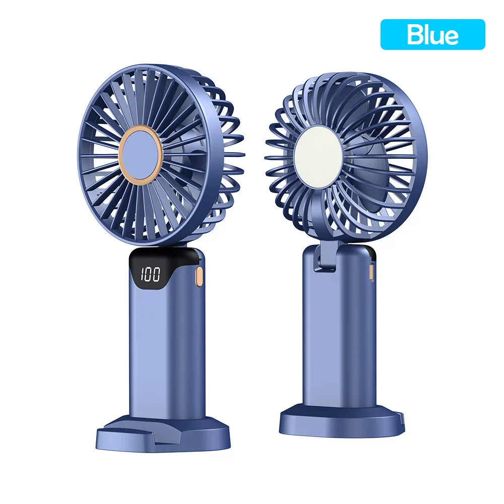 Portable Mini Fan USB Outdoor Handheld Fan with Desktop Phone Holder 3Wind Adjustments Long Working Life Multi-function Mini Fan