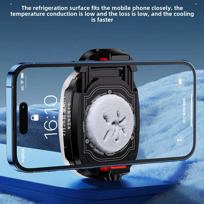 Mobile Phone Backclip Heat Sink Semiconductor Digital Display Cooling Radiator Live Streaming Artifact Game Cooler For Iphone 16