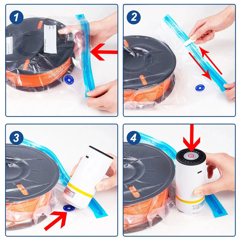 Automatic Pump and Hand Pump for 3D Printer Filament Storage Vacuum Sealer Bag, Suction Pump, Vacuum Sealer