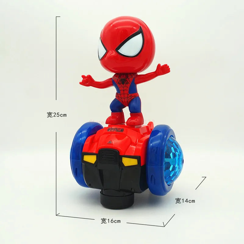 Marvel Spiderman Automatic Turn Vehicle Skateboard Acousto-optic Car  Electric Music Toys Stunt Scooters Gifts