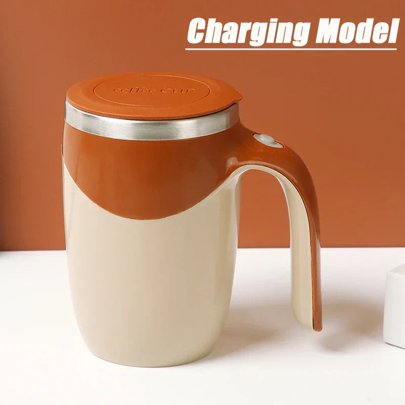 Automatic Stirring Coffee Mug Magnetic Electric Stainless Steel Self Mixing Coffee Tumbler Rotating Home Office Travel
