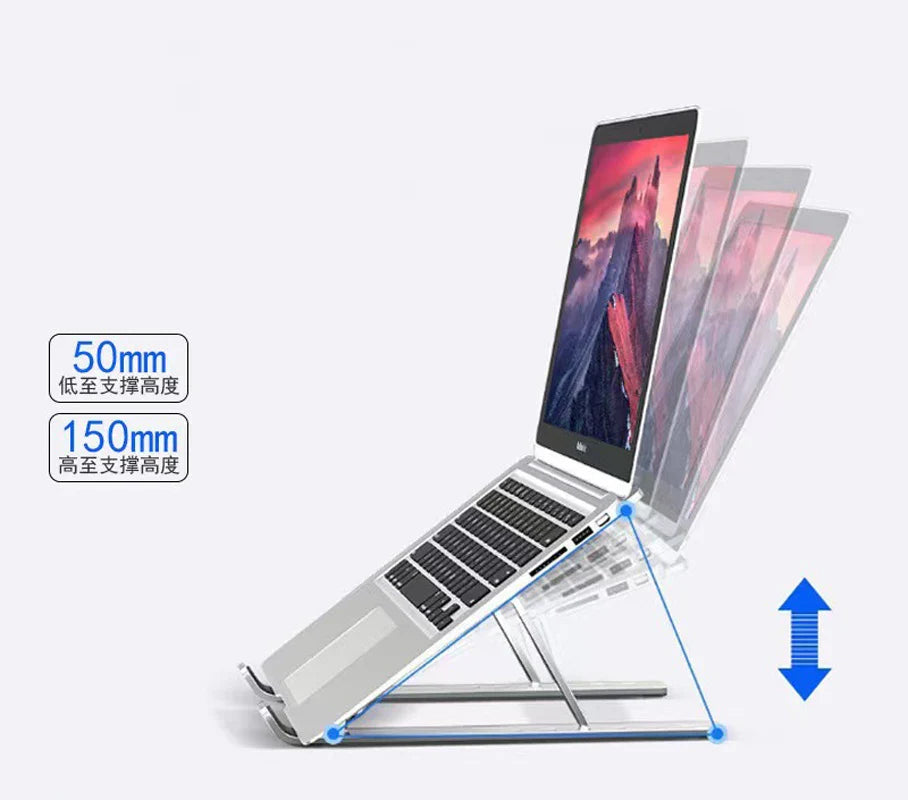 Free Shipping Laptop Stand Aluminum Alloy Computer Desktop Tablet Stand  Folding And Lifting Portable Heat Dissipation Bracket