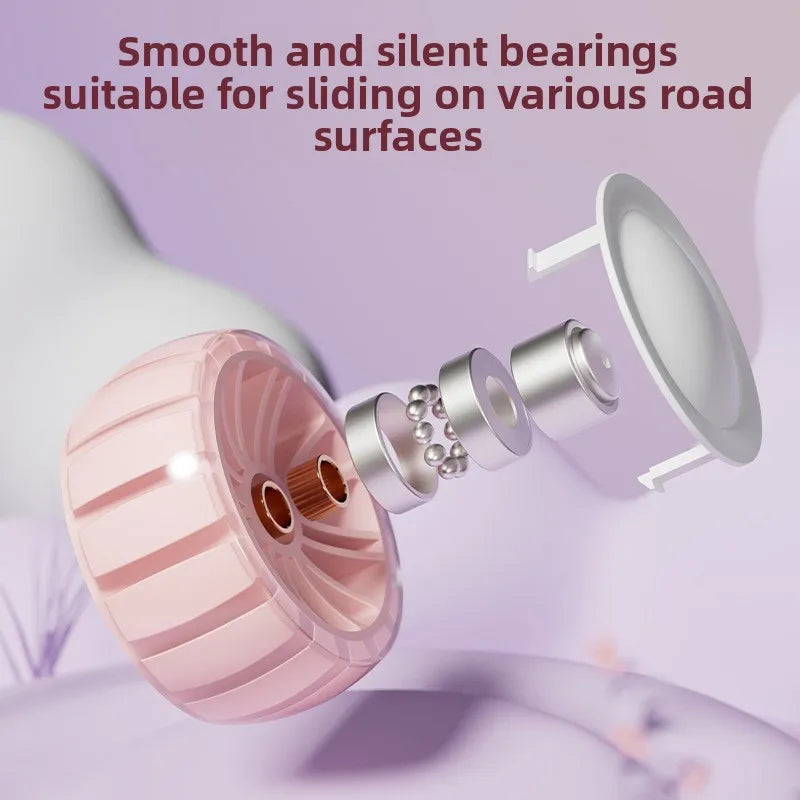 2-In-1 Children's Scooter Baby Kickboard 3 Height Adjustable 3-Wheel Music Light Foldable Micro Kcik Scooter Boy Girl Ages 2-10