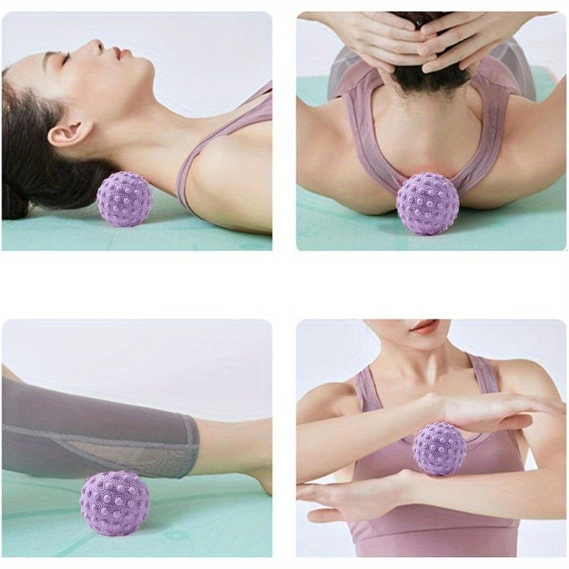 Yoga Fitness Roller, Manual Yoga Massage Ball for Full Body Trigger Point Care, Suitable for Home Gym, Muscle Relaxation in Pink, Purple, Blue, Green